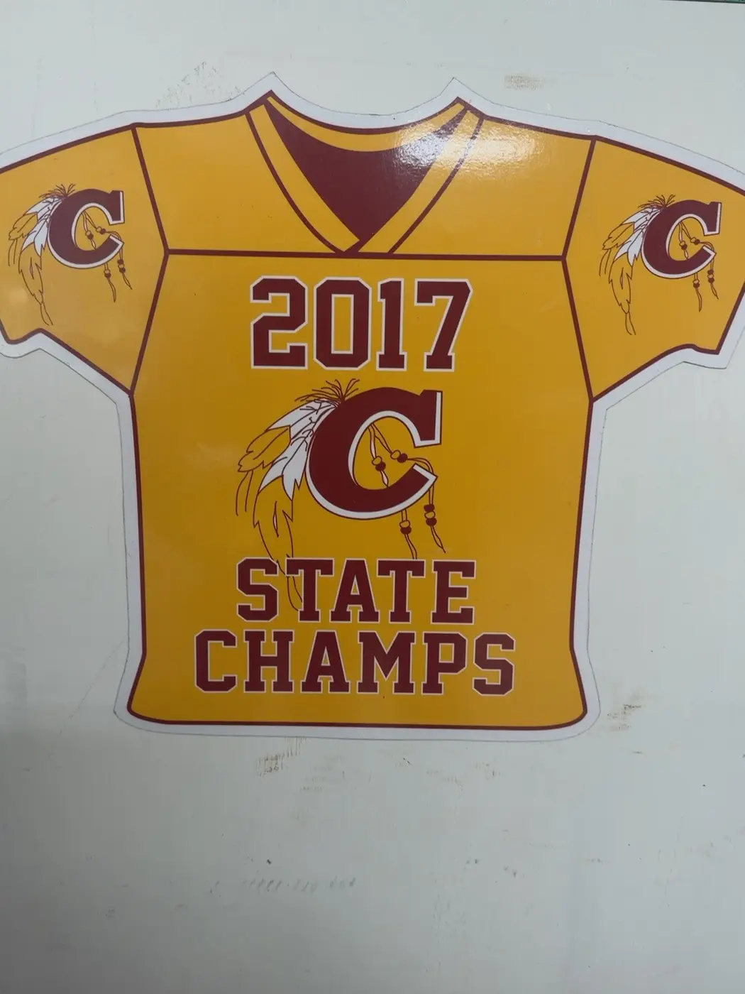 Cherokee 2017 state champions jersey-shaped magnet