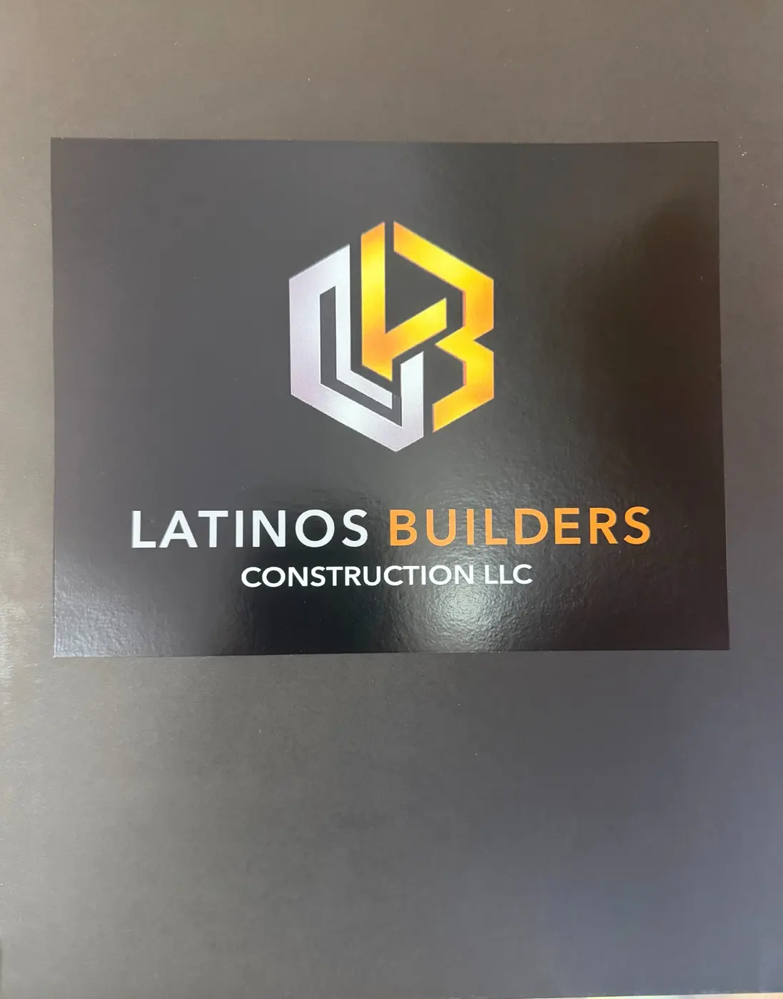 Latinos Builders custom printed presentation folder