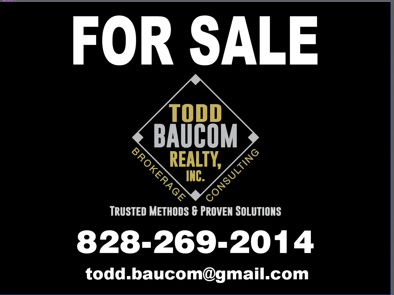 Todd Baucom Realty for sale sign